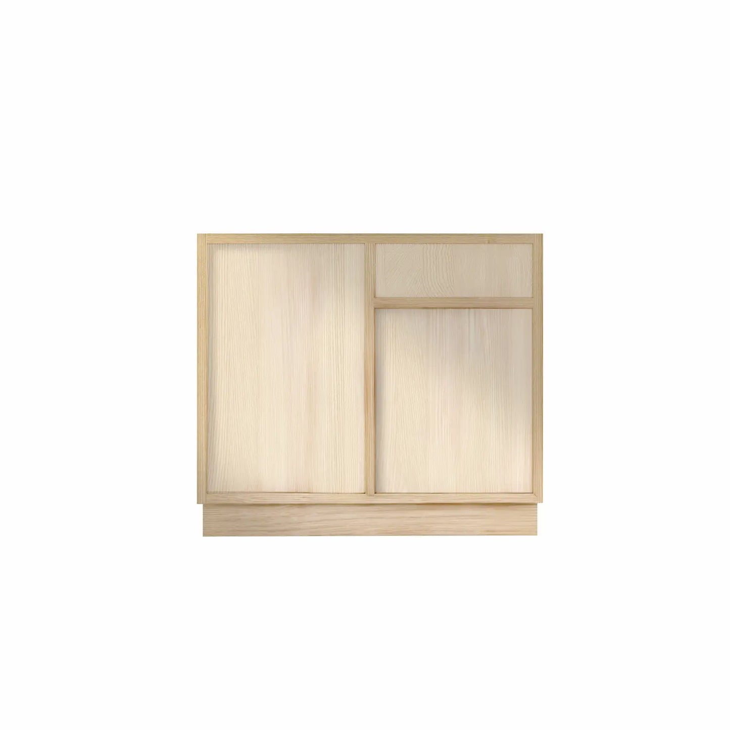 Dressoir met deuren en lade | Certo | Sand grey & Naturel hout