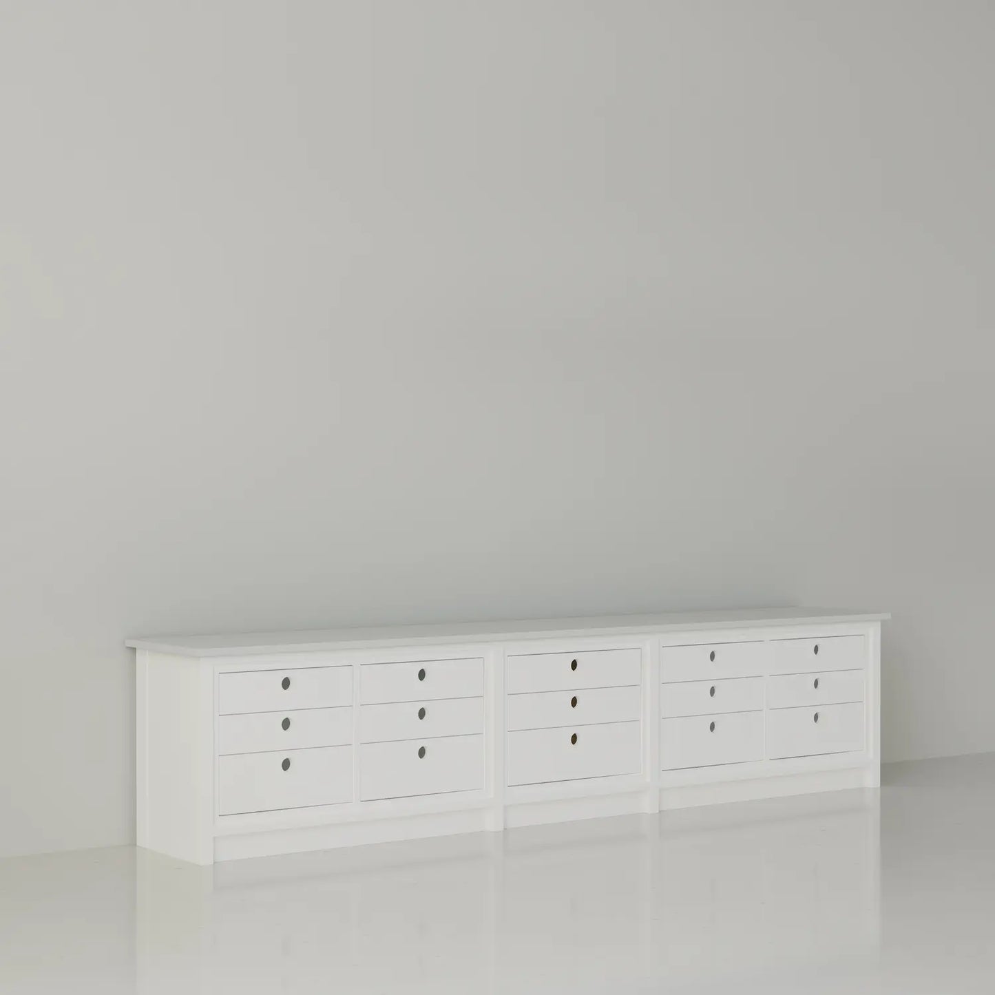 Lage & brede ladenkast | Lundia Original | Wit & nevelgrijs hout