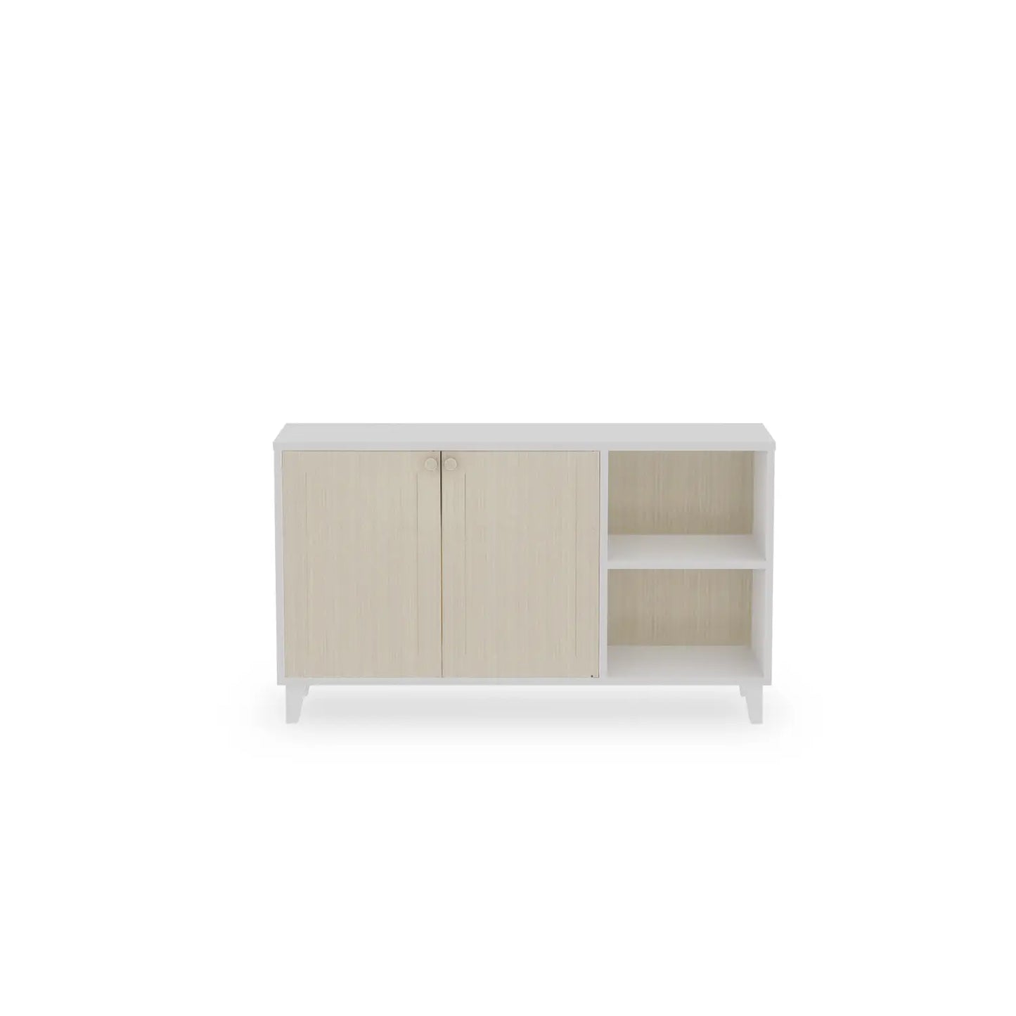 Mittleres Sideboard aus Holz | Lundia Basics | Weiß & Vanille