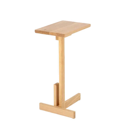 Laurel bijzettafel | Jan Kurtz | Lundia Living | naturel eiken, schuine vooraanzicht