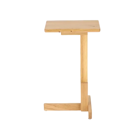 Laurel bijzettafel | Jan Kurtz | Lundia Living | naturel eiken, zijaanzicht