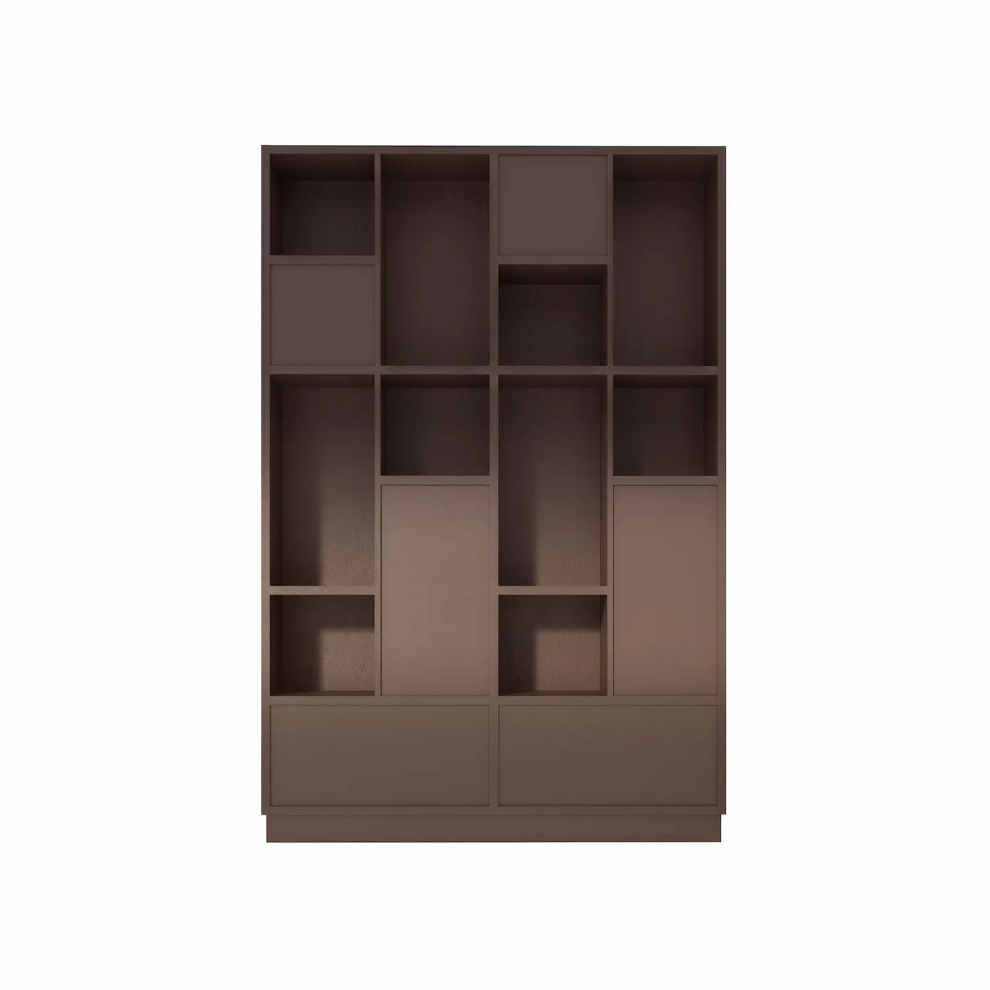 Wandkast met speelse vakken | Certo | Cacao hout