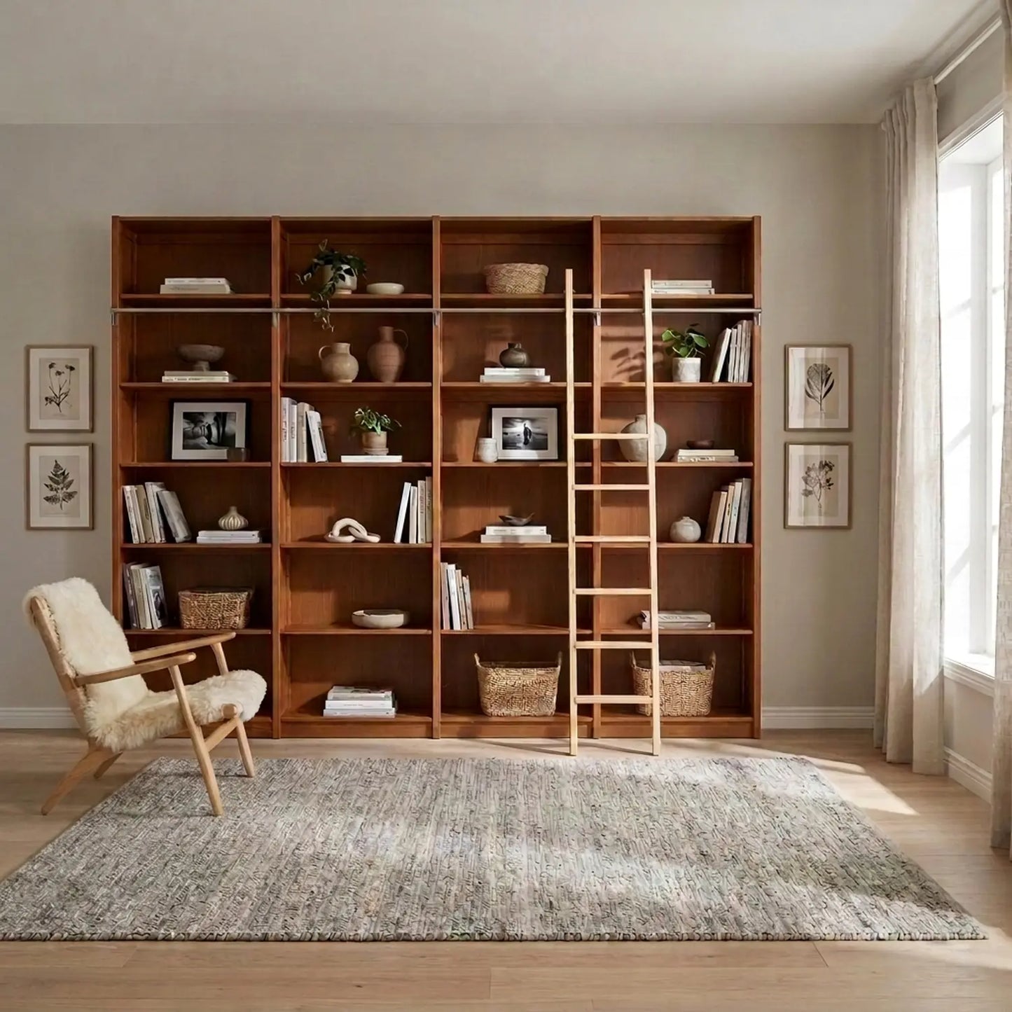 Klassisches Holzbücherregal | Lundia Original | Arrosto Holz, sfeerbeeld vooraanzicht