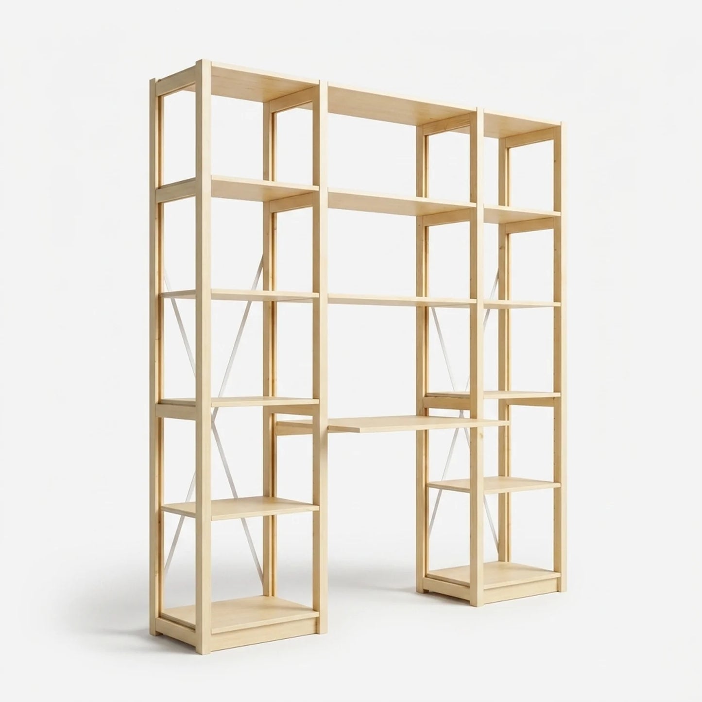 Büroschrank | Lundia Original | Klar lackiert, perspectief