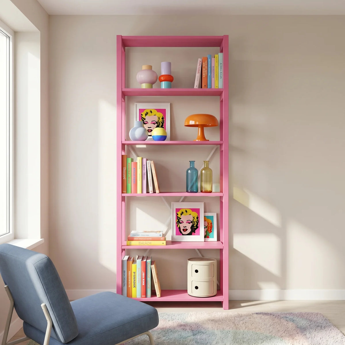 Bücherschrank | Lundia Original | Hot Pink, sfeerbeeld vooraanzicht