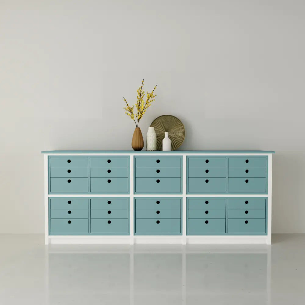 Ladenkast | Lundia Original | Moerasgroen & wit hout