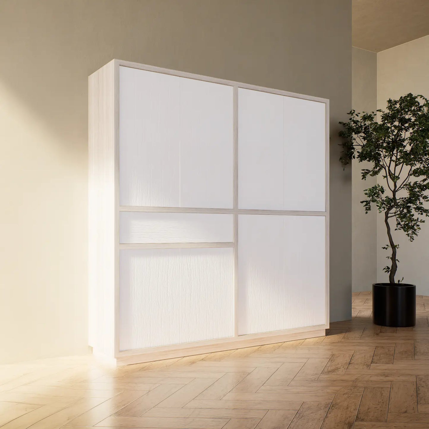 Scandinavische kast met deuren & laden | Certo | Strong white hout