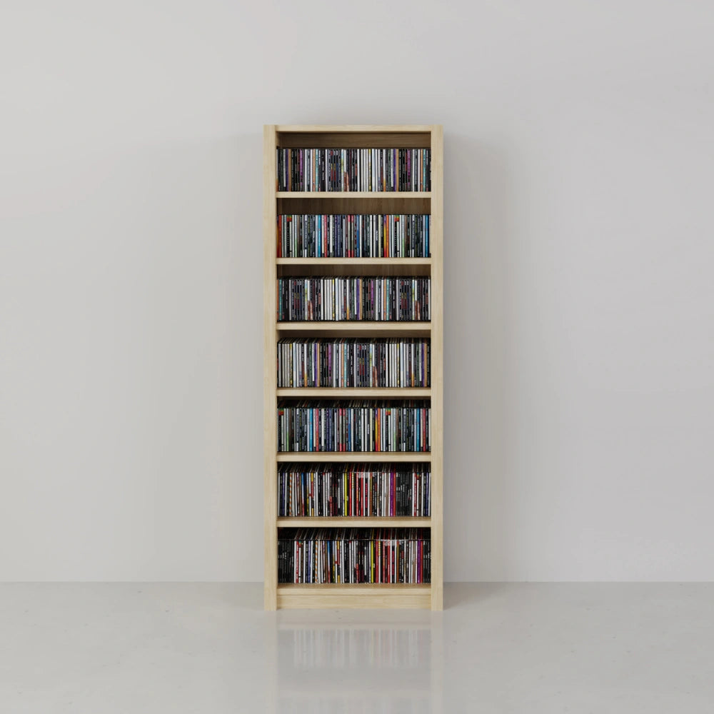 Smalle CD/DVD kast | Lundia Original | Blank gelakt hout