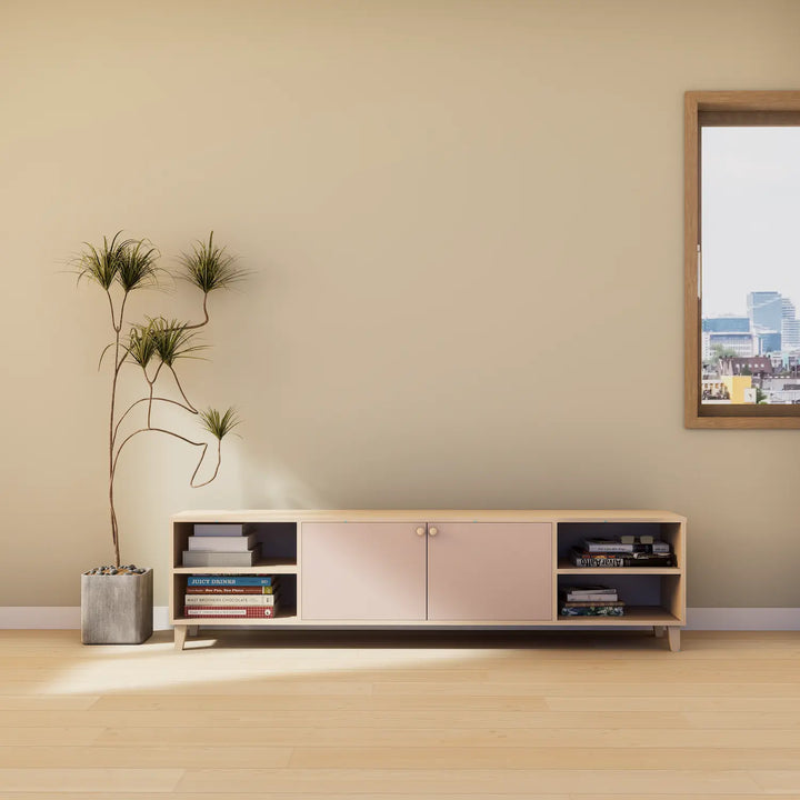 Großes Lowboard aus Holz | Lundia Basics