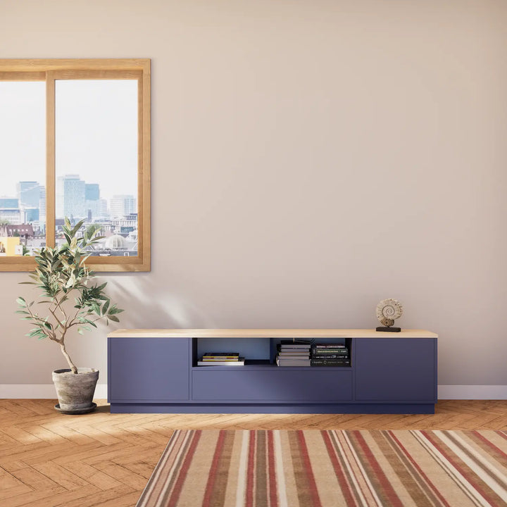 Großes Lowboard aus Holz | Lundia Basics