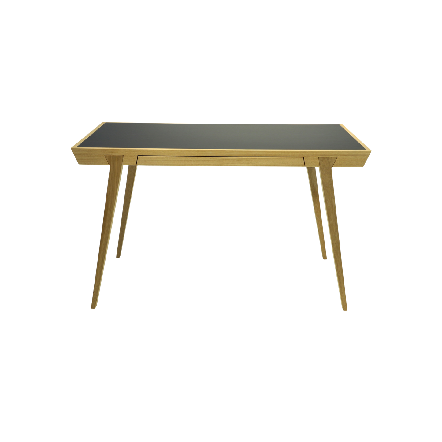 Desk tafel | Jan Kurtz | Lundia Living | eiken frame met antraciet blad, vooraanzicht