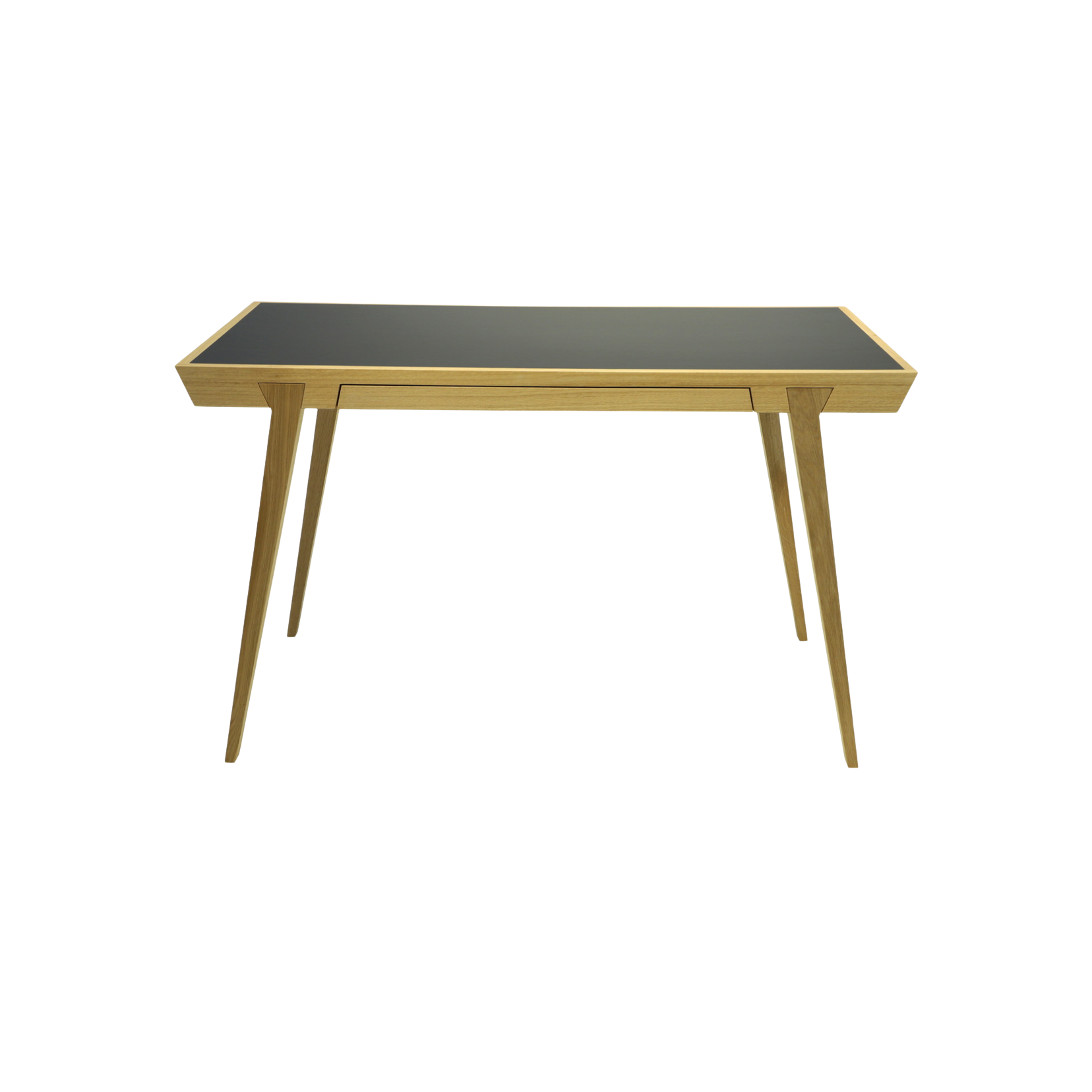 Desk tafel | Jan Kurtz | Lundia Living | eiken frame met antraciet blad, vooraanzicht