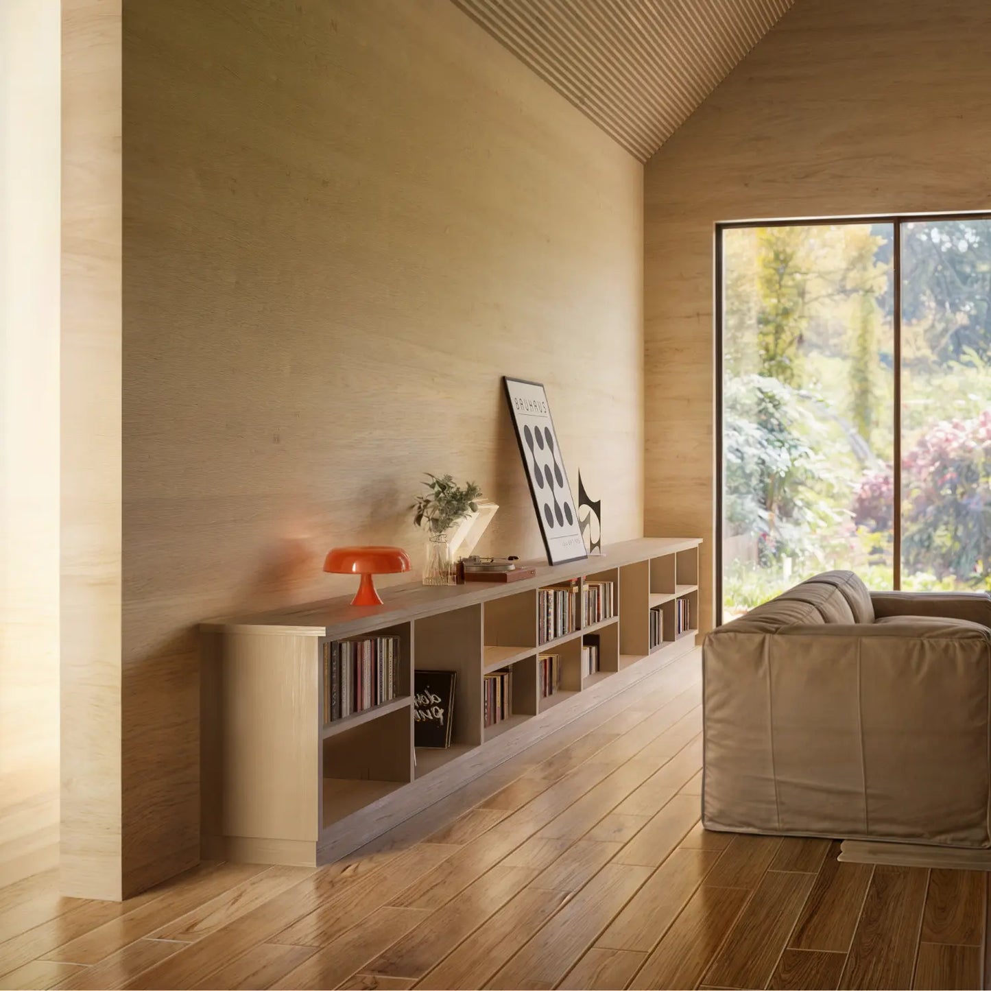 Lowboard met open vakken | Certo | Greyish hout