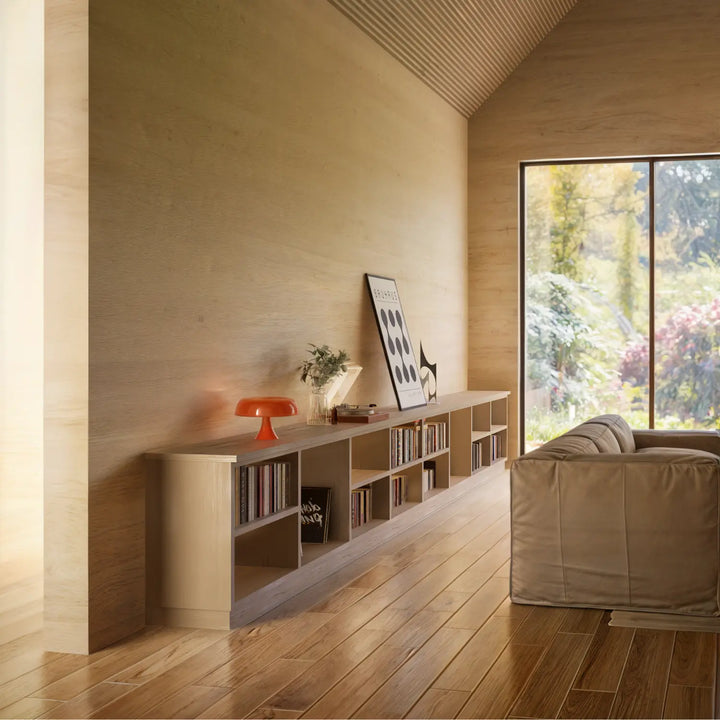 Lowboard met open vakken | Certo | Greyish hout