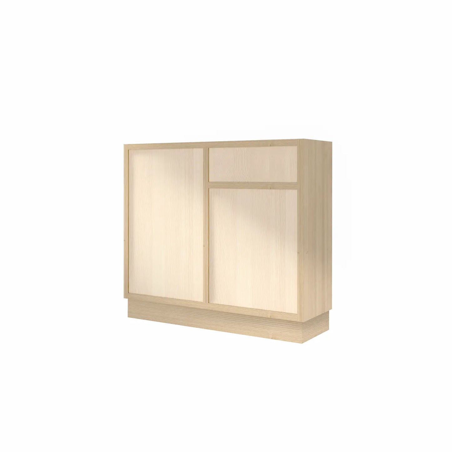 Dressoir met deuren en lade | Certo | Sand grey & Naturel hout