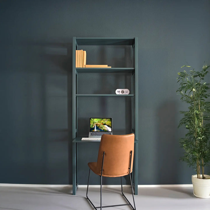 Kompakter Büroschrank | Lundia Original | Tannengrünes Holz