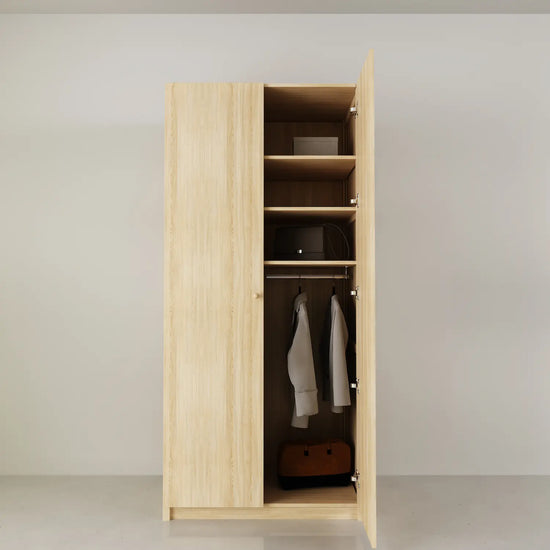Garderobe kast met deuren | Lundia Original | Blank gelakt hout