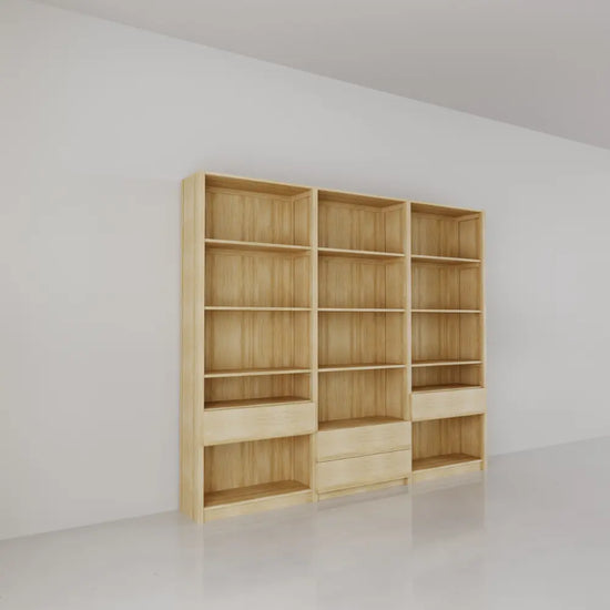 Wandkast met laden | Lundia Original | Blank gelakt hout