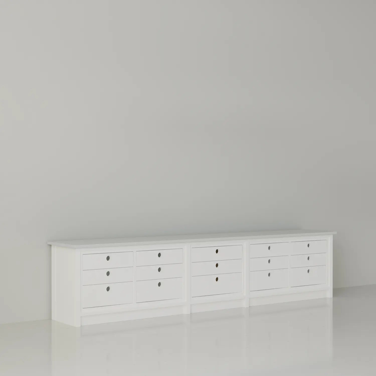 Lage & brede ladenkast | Lundia Original | Wit & nevelgrijs hout