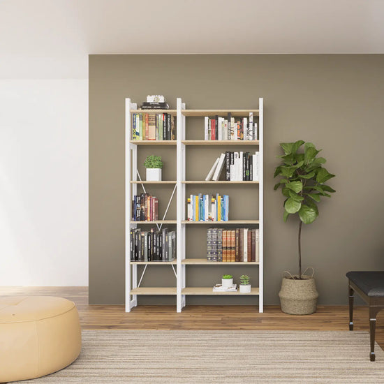 Scandinavische boekenkast | Lundia Original | Blank gelakt & wit hout