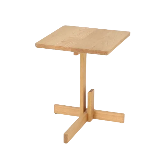 Hardy bijzettafel | Jan Kurtz | Lundia Living | naturel hout, zijaanzicht
