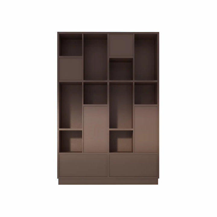 Wandkast met speelse vakken | Certo | Cacao hout