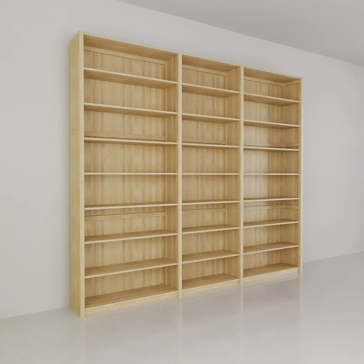 Dichte boekenkast | Lundia Original | Blank gelakt hout