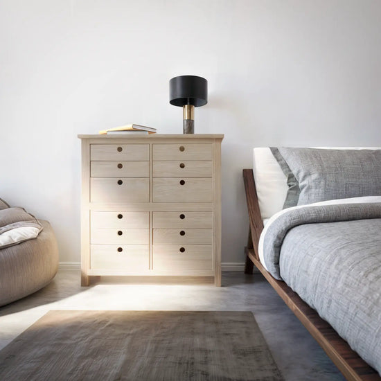 Hoge & smalle ladenkast | Lundia Original | Blank gelakt hout