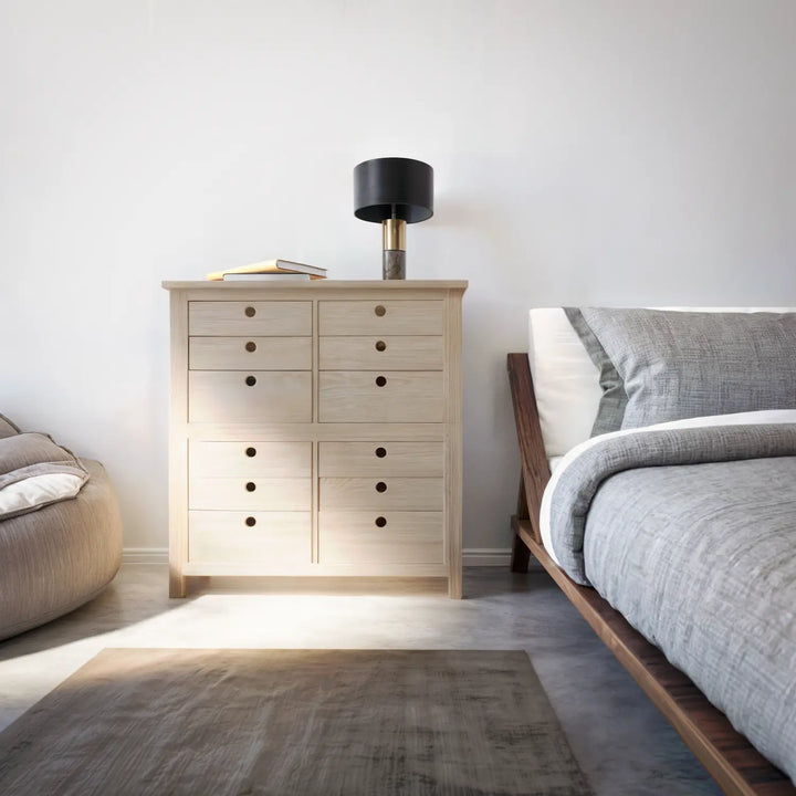 Hoge & smalle ladenkast | Lundia Original | Blank gelakt hout