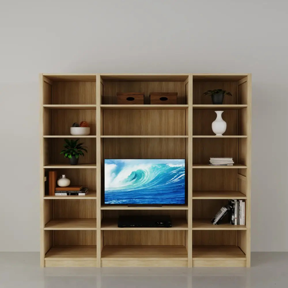 TV wandkast | Lundia Original | Blank gelakt hout