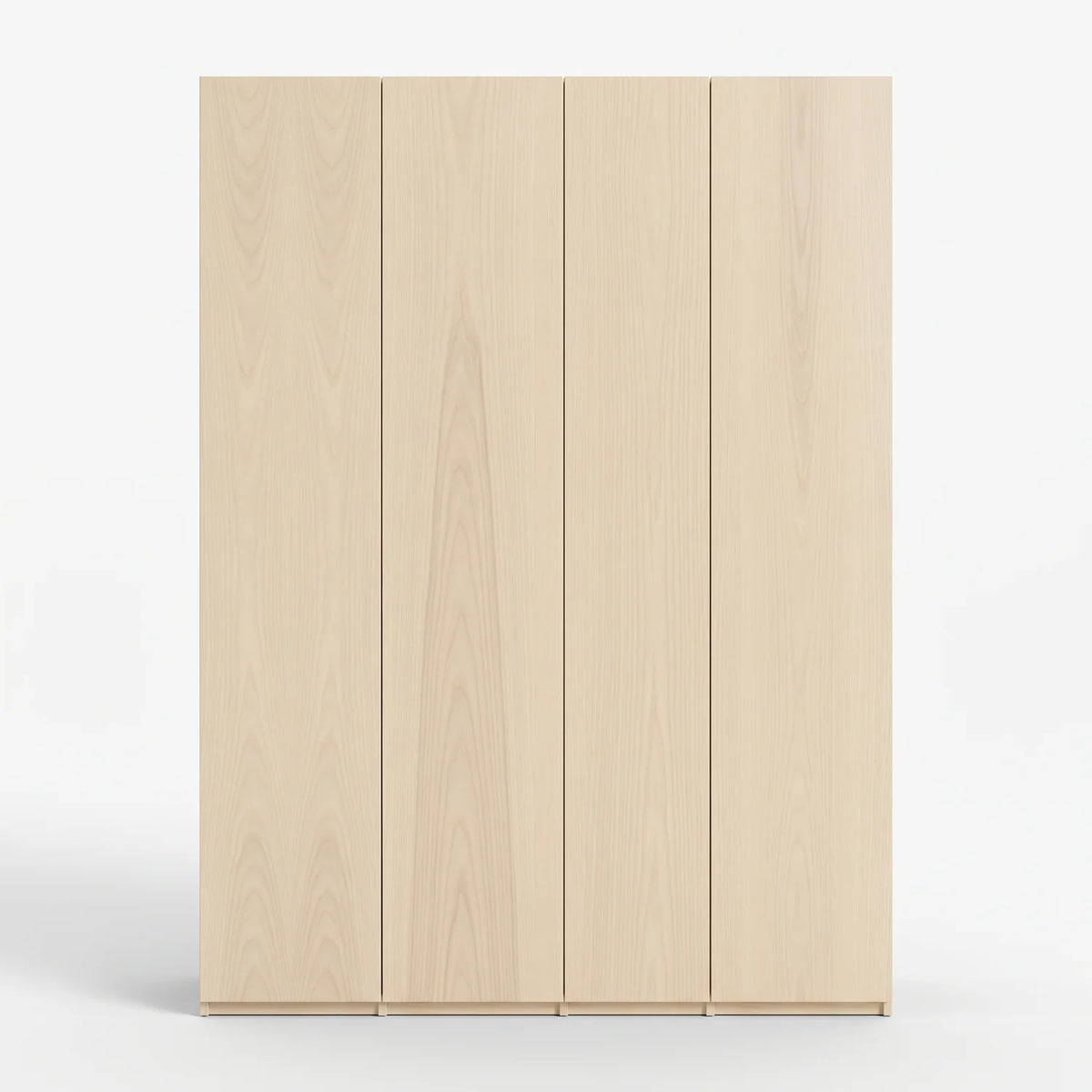 Grote houten 4-deurs kledingkast van Arven, vooraanzicht