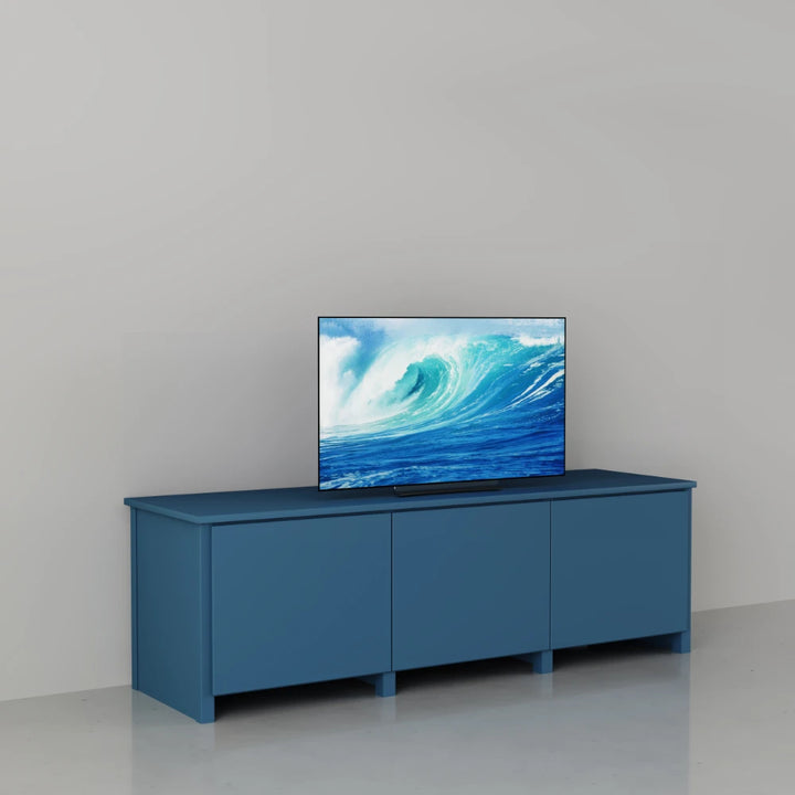 TV kast op poten | Lundia Original | Haagsblauw hout