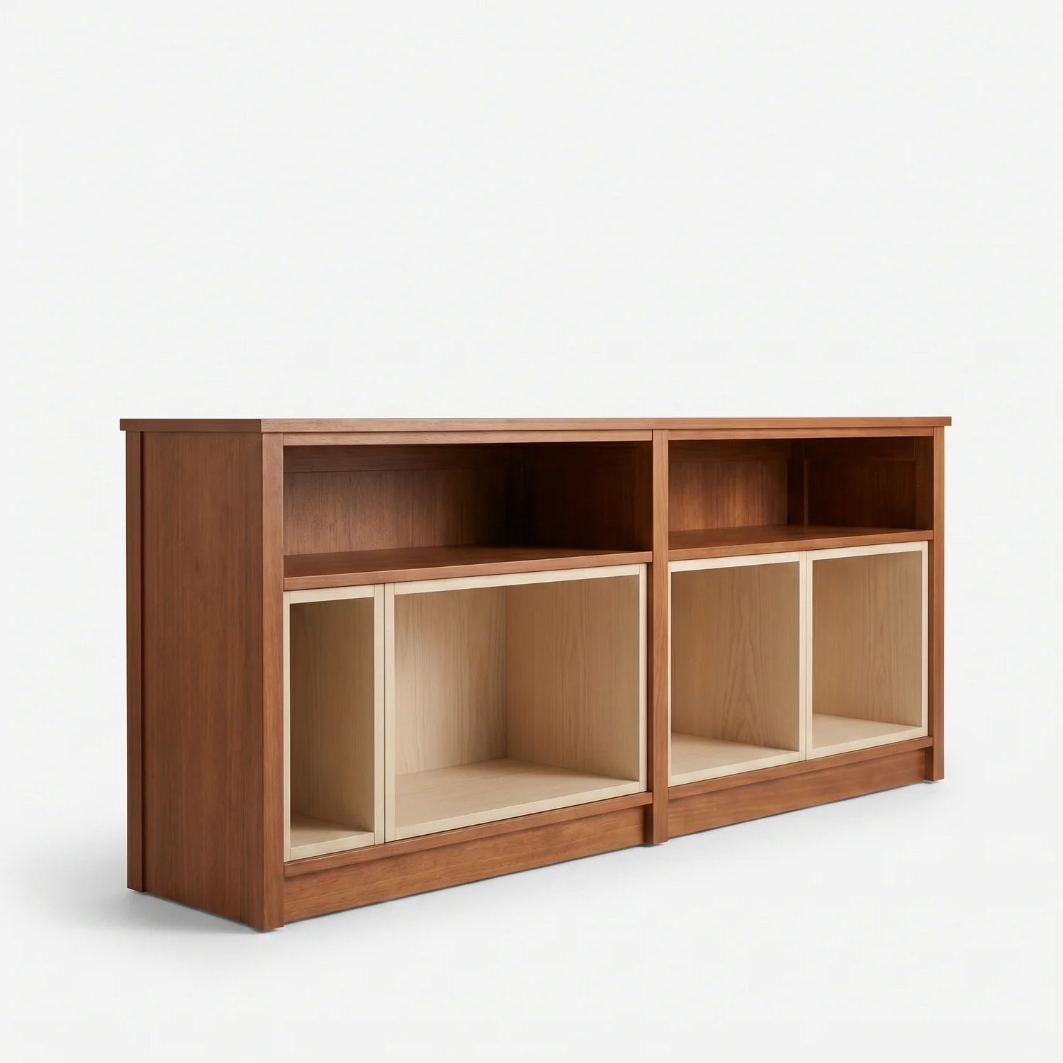 Klassischer LP-Schrank | Lundia Original | Arrosto & farblos lackiert, perspectief