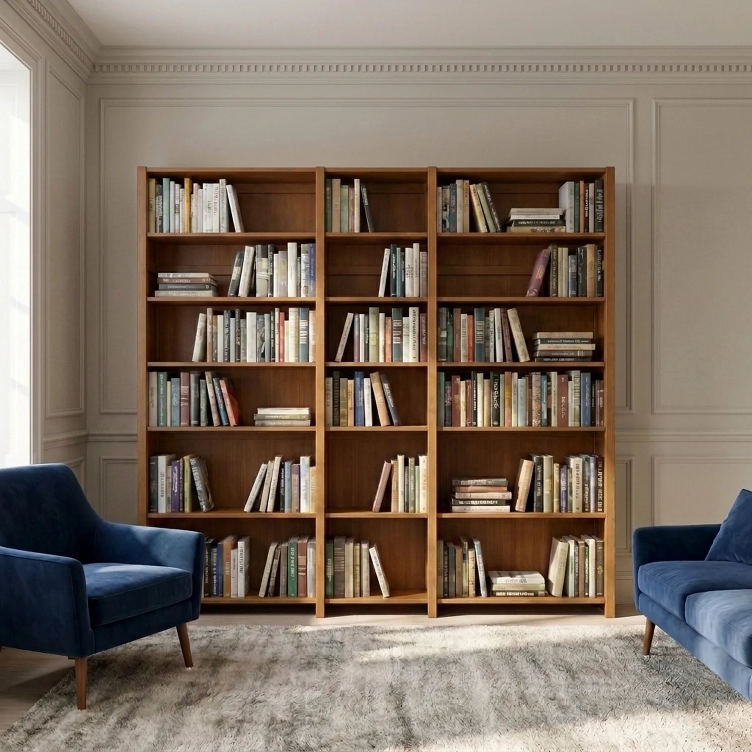Klassisches Holz-Bücherregal | Lundia Original | Arrosto, sfeerbeeld perspectief