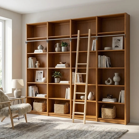 Klassisches Holzbücherregal | Lundia Original | Arrosto Holz, sfeerbeeld perspectief