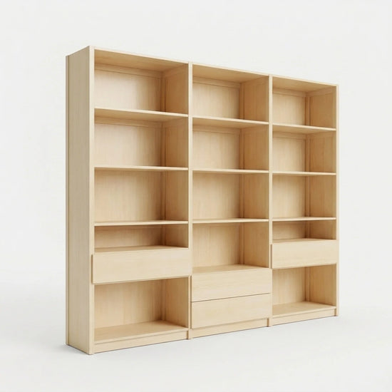 Wandkast mit Schubladen | Lundia Original | Klar lackiert Holz, perspectief