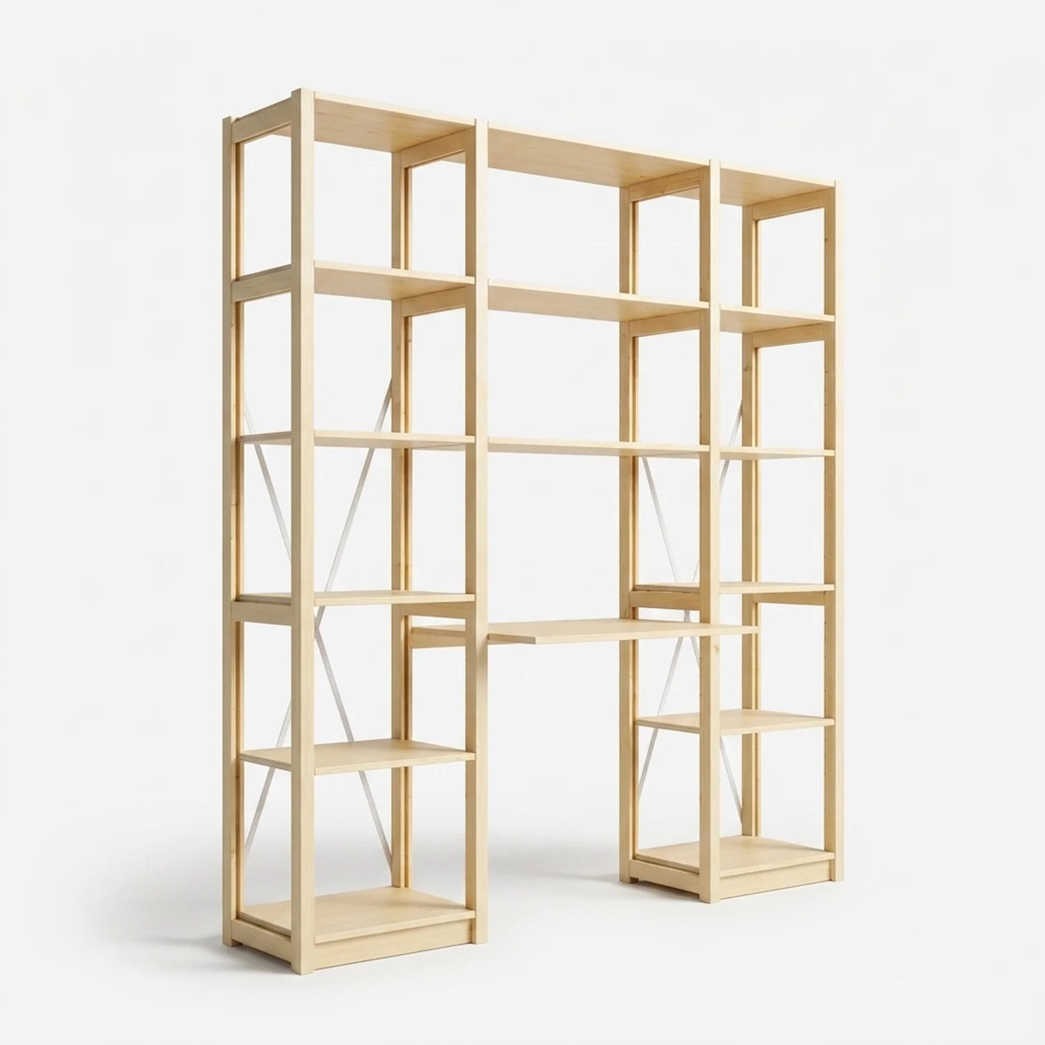 Büroschrank | Lundia Original | Klar lackiert, perspectief