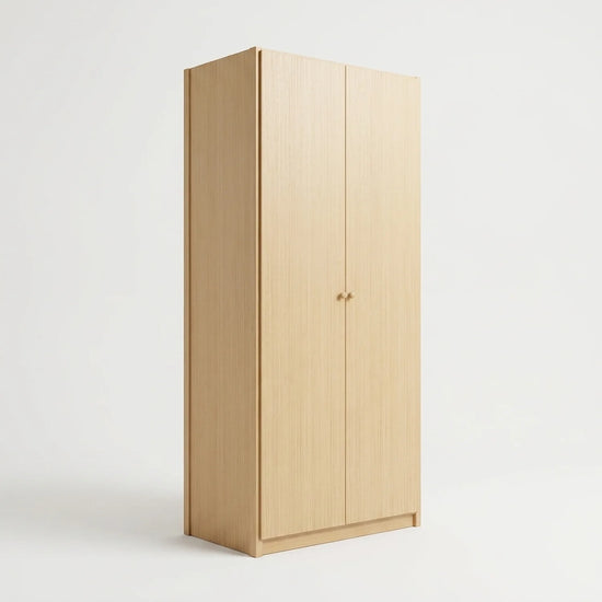 Kleiderschrank mit Türen | Lundia Original | Klar lackiertes Holz, perspectief