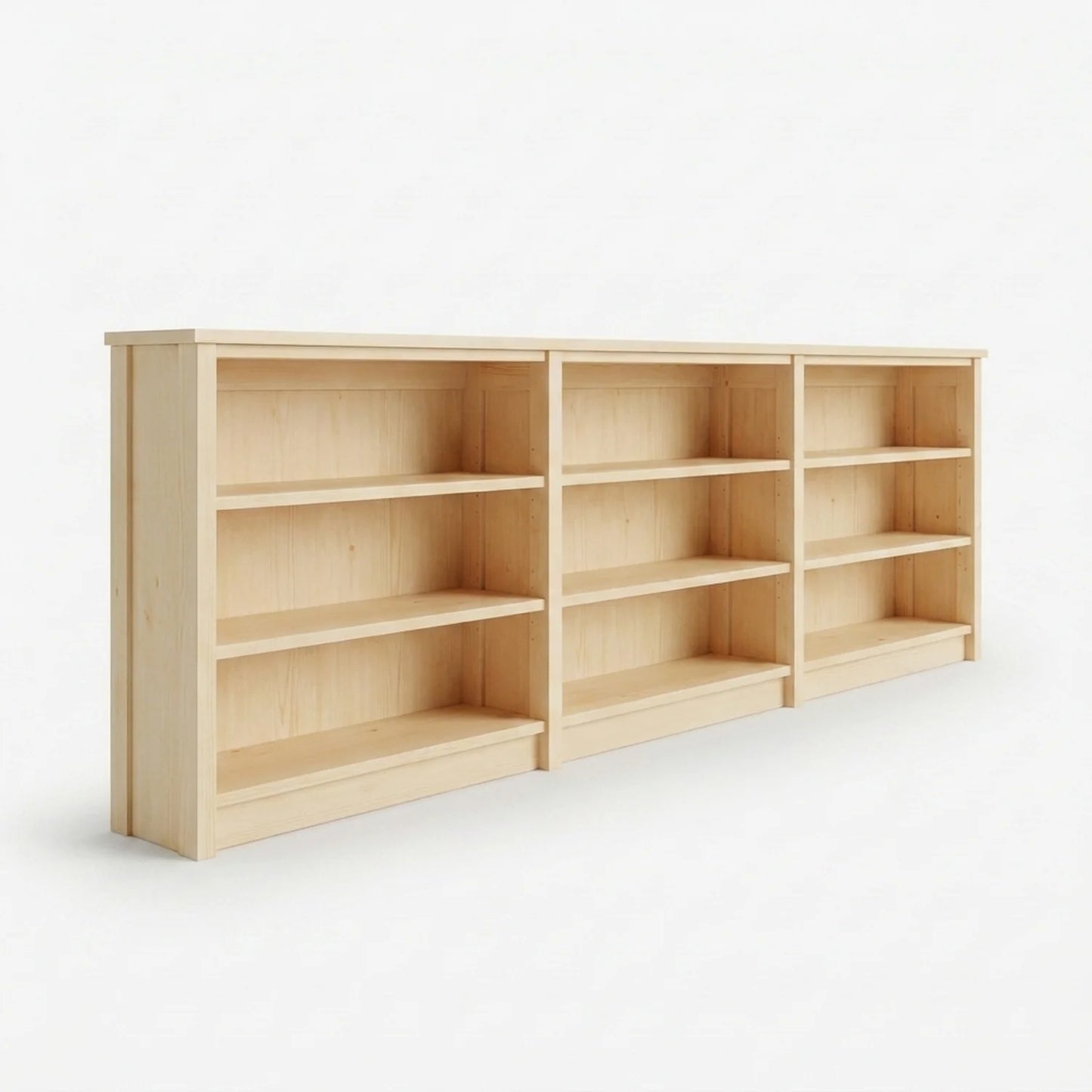 Niedriger CD-/DVD-Schrank | Lundia Original | Klar lackiertes Holz, perspectief