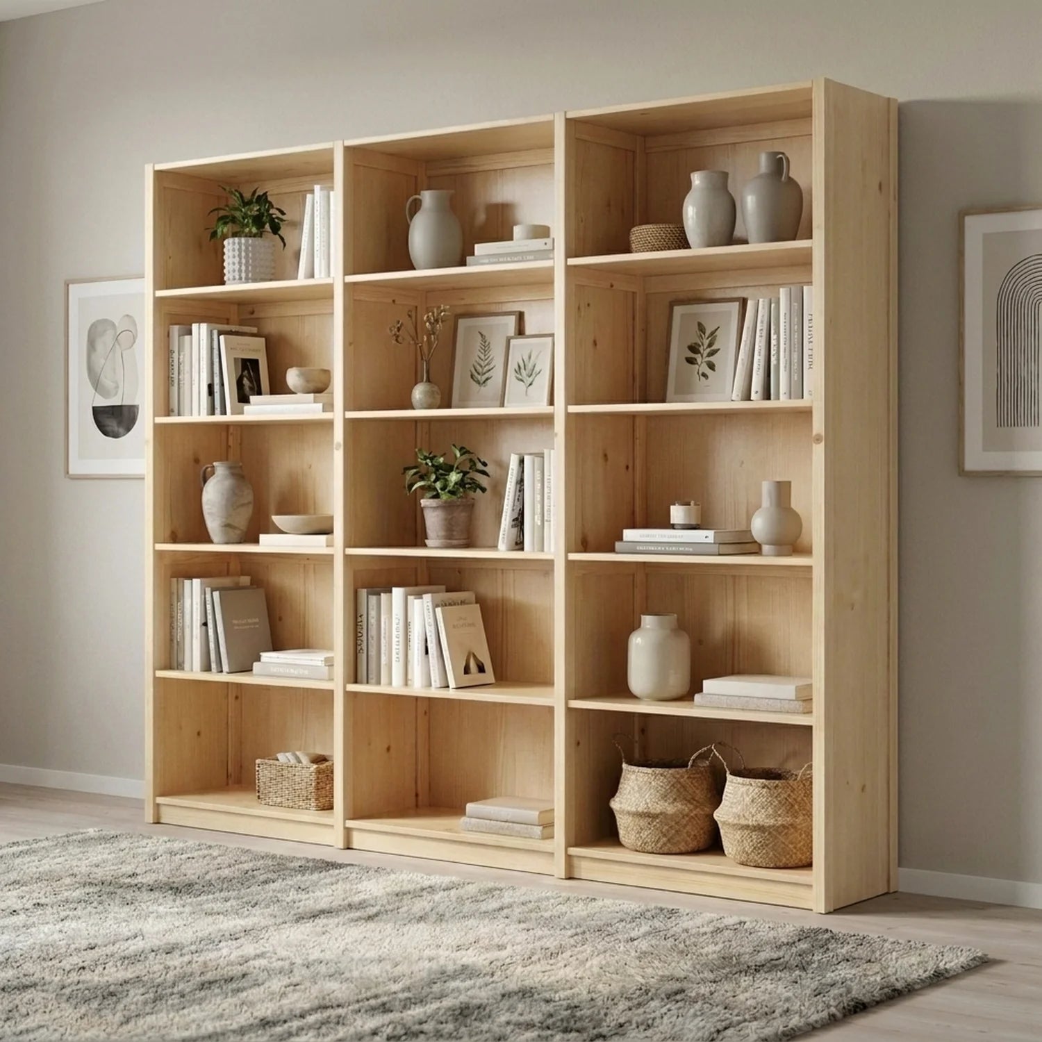 Geschlossener Wandschrank | Lundia Original | Klar lackiert, sfeerbeeld perspectief