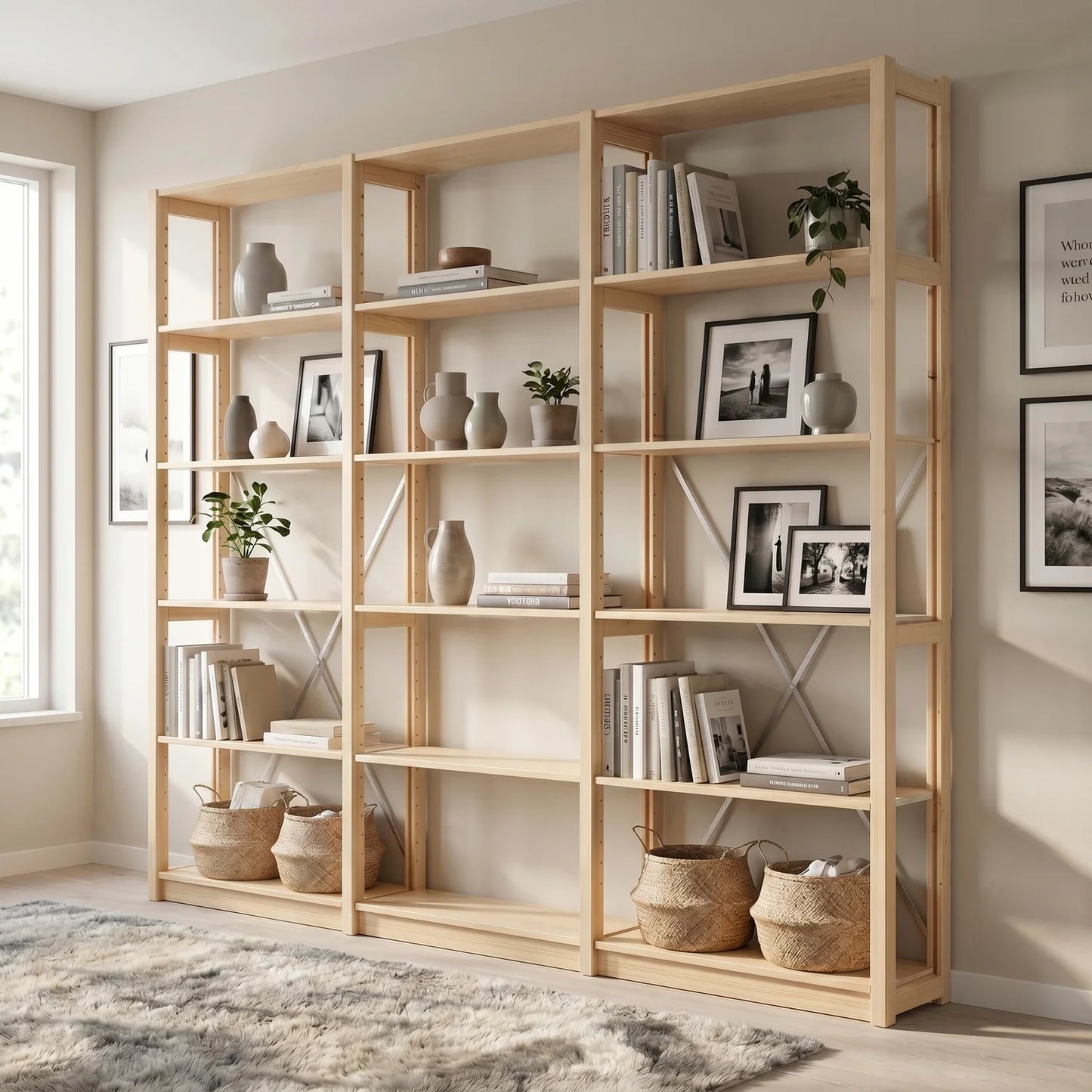 Bücherregal | Lundia Original | 208 x 245 x 30, sfeerbeeld perspectief