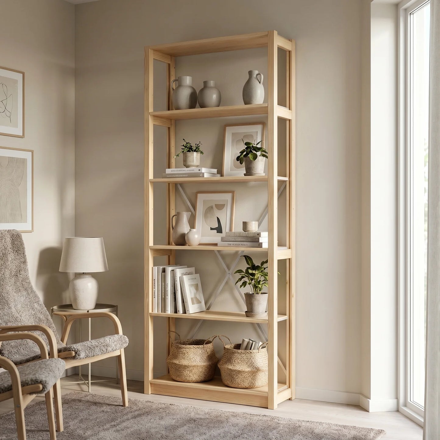 Bücherregal | Lundia Original | 208 x 85 x 30, sfeerbeeld perspectief