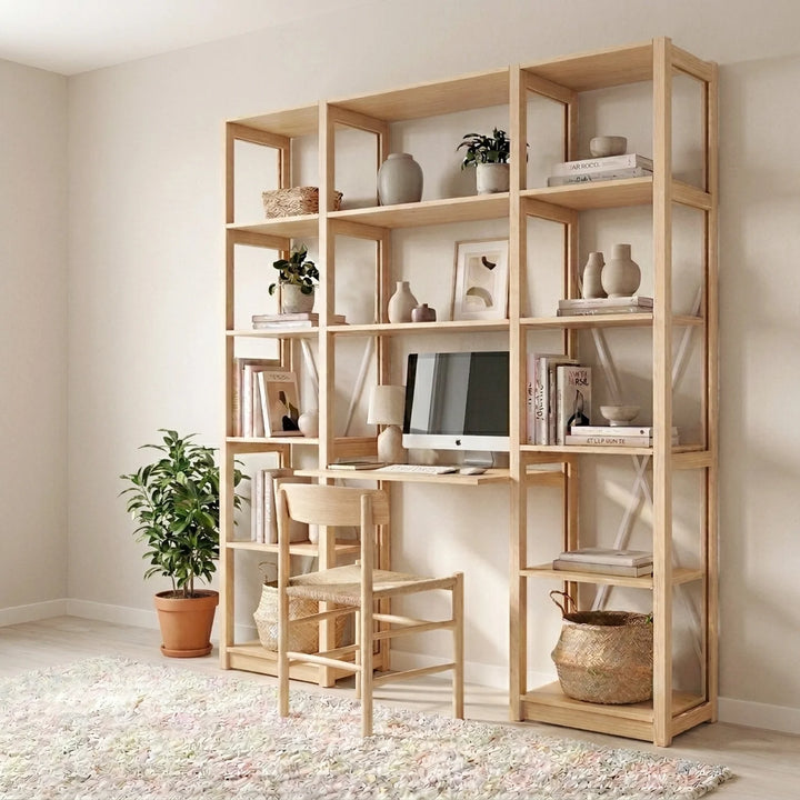 Büroschrank | Lundia Original | Klar lackiert, sfeerbeeld vooraanzicht
