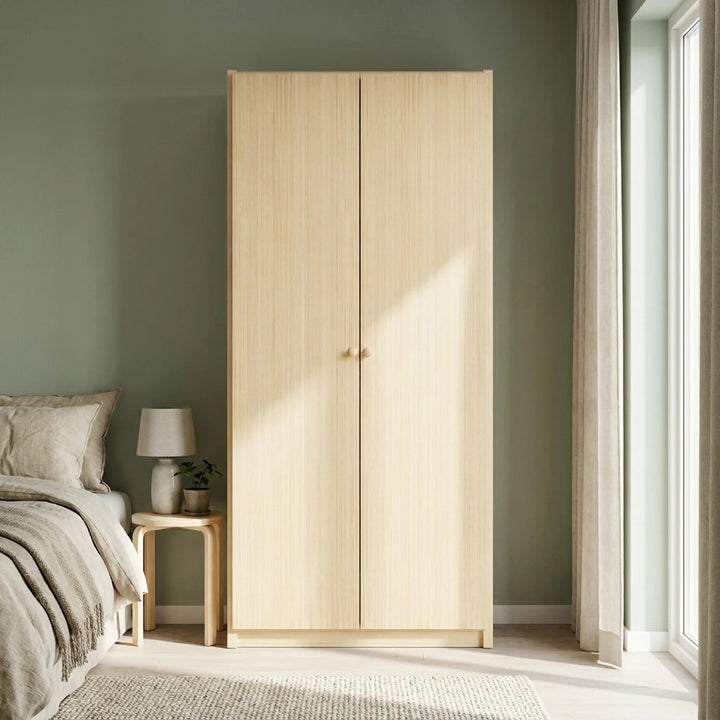 Kleiderschrank mit Türen | Lundia Original | Klar lackiertes Holz, sfeerbeeld vooraanzicht