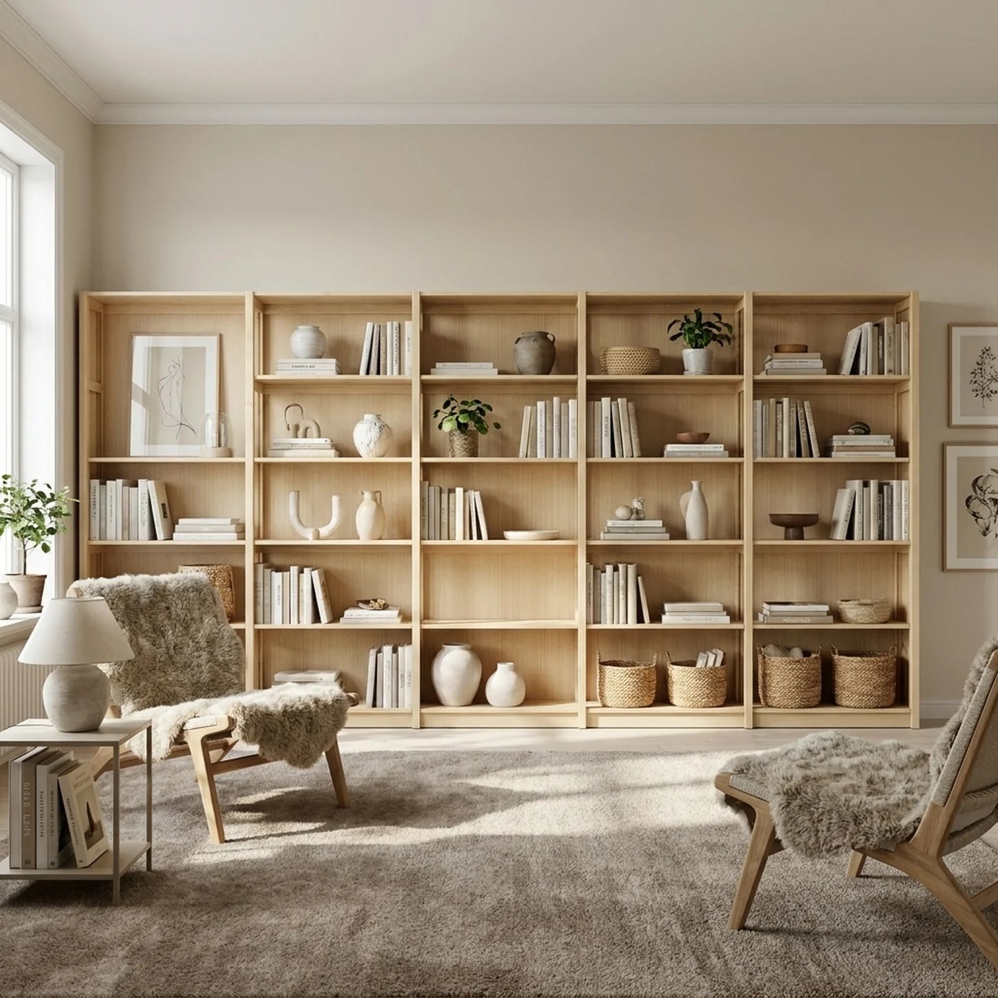 Holz-Wandschrank | Lundia Original | Klar lackiert, sfeerbeeld vooraanzicht