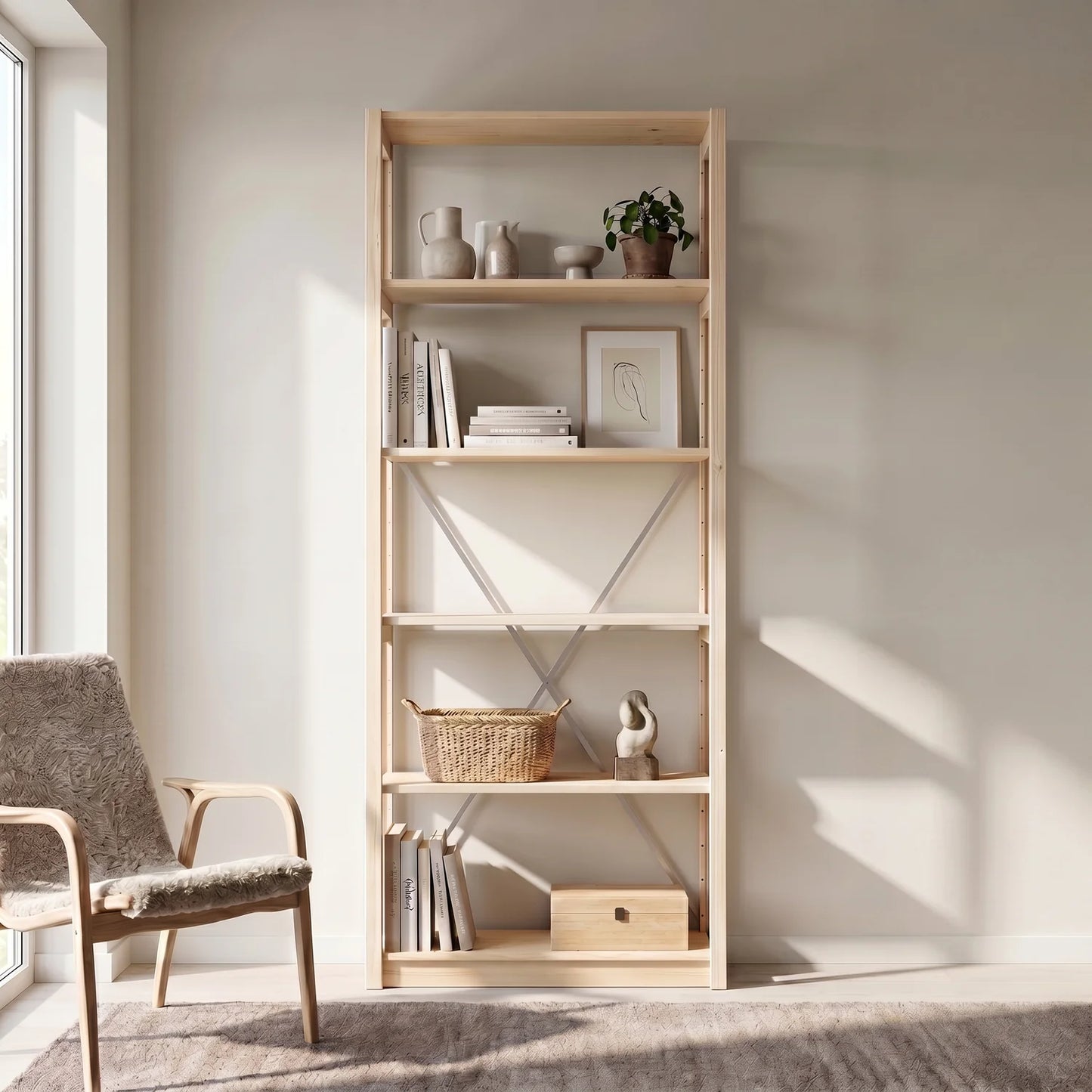 Bücherregal | Lundia Original | 208 x 85 x 30, sfeerbeeld vooraanzicht