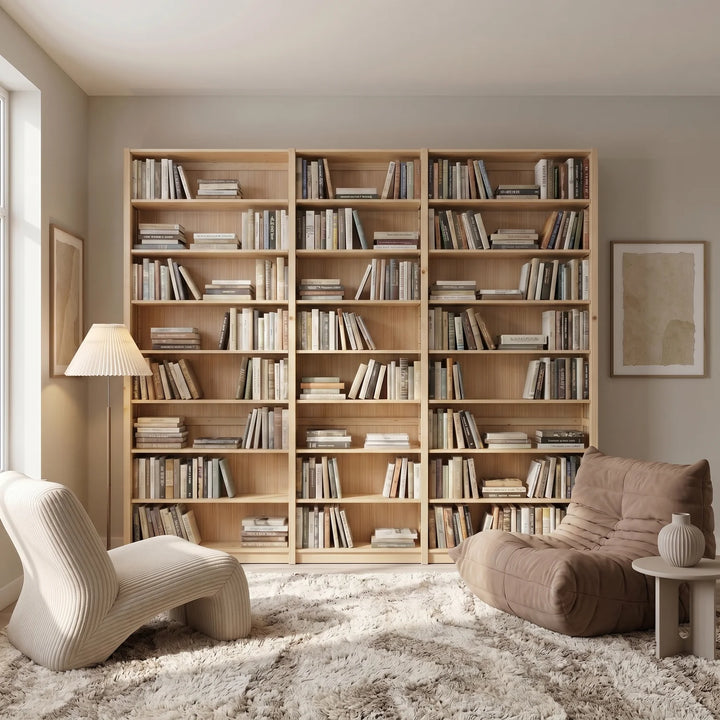 Geschlossenes Bücherregal | Lundia Original | Klar lackiert, sfeerbeeld vooraanzicht