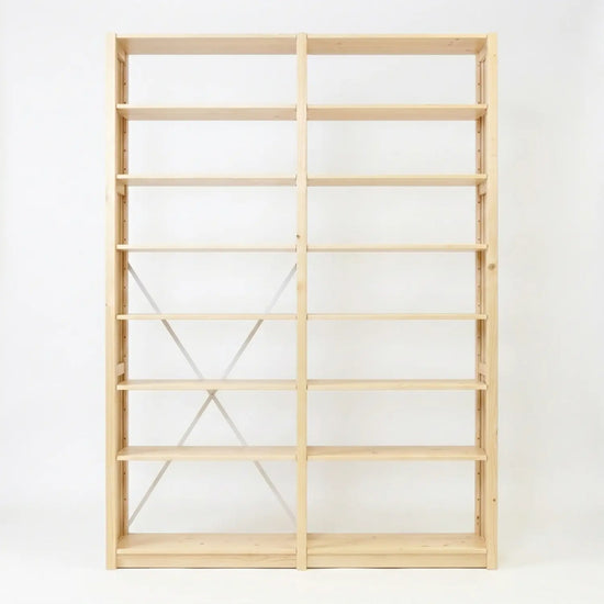 Bücherregal | Lundia Original | Klar lackiert Holz, vooraanzicht