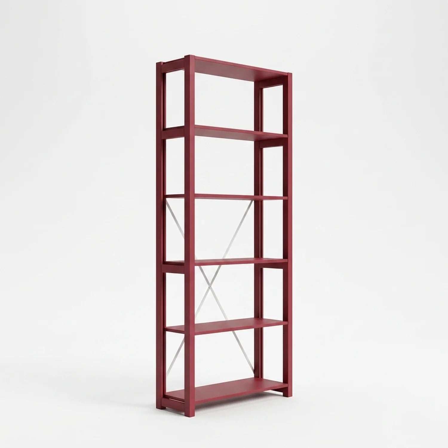 Bücherregal | Lundia Original | Bordeauxrot, perspectief