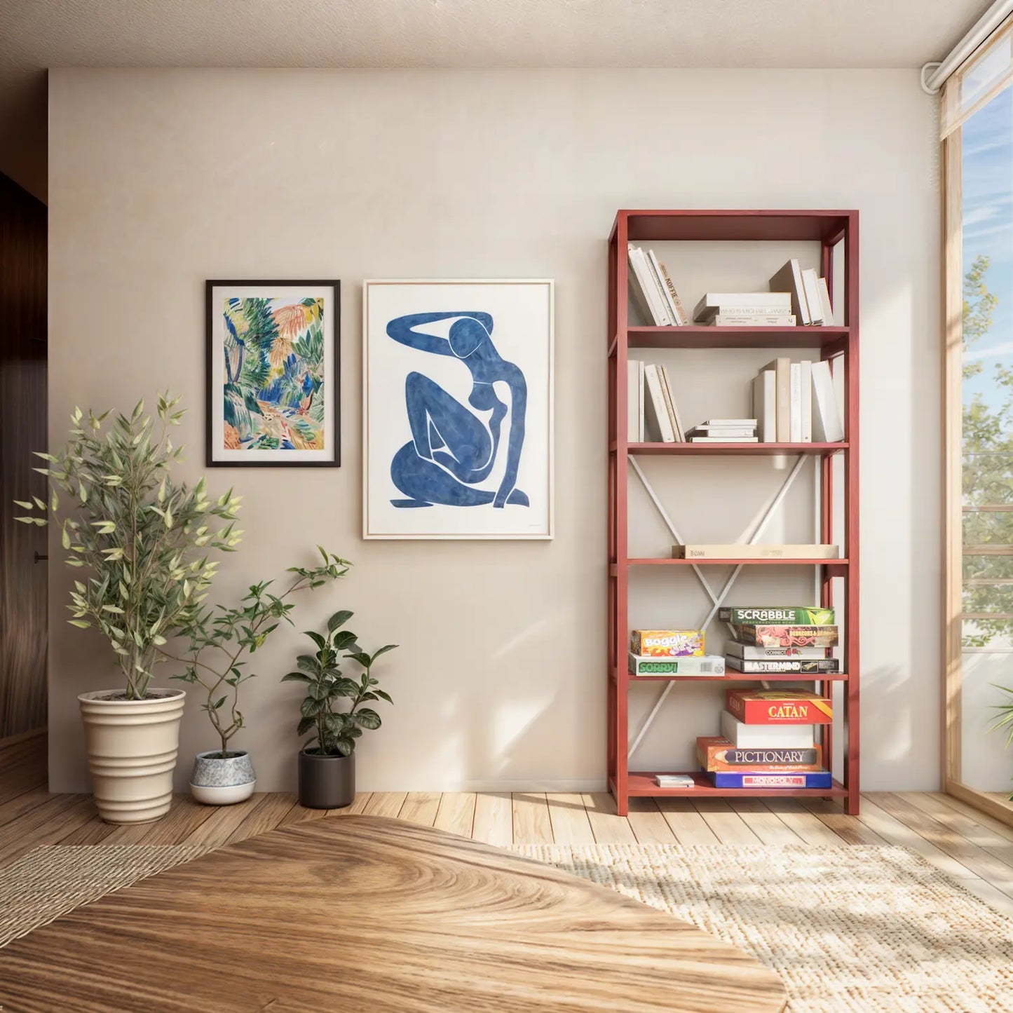 Boekenkast | Lundia Original | Bordeaux red